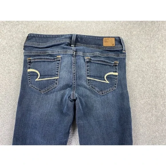 American Eagle Jeans Womens 4 Original Boot Cut Mid Rise Dark Wash Y2K Denim - Picture 13 of 14